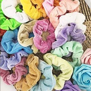 10 pack random velvet scrunchies!
